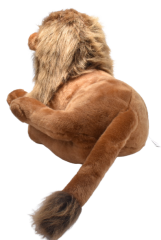 Küçük Yatan Aslan Kahve Peluş 45 cm