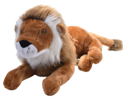 Yatan Aslan Kahve Peluş 65 cm
